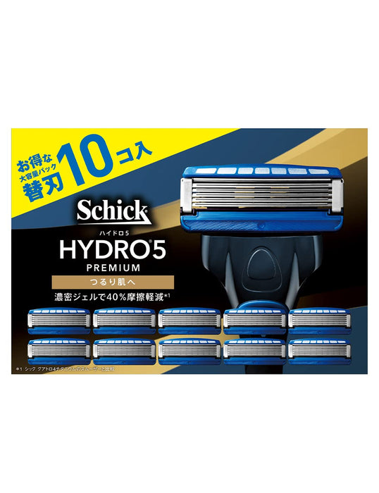 Schick Hydro 5 Premium Razor Blades Smooth Skin Replacement - 10 Pieces