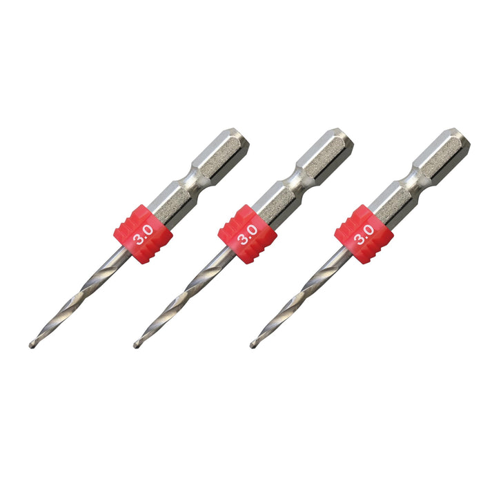 Anex 3.0mm Short Drill Bit with Grip Set of 3 Anex Agks3-030