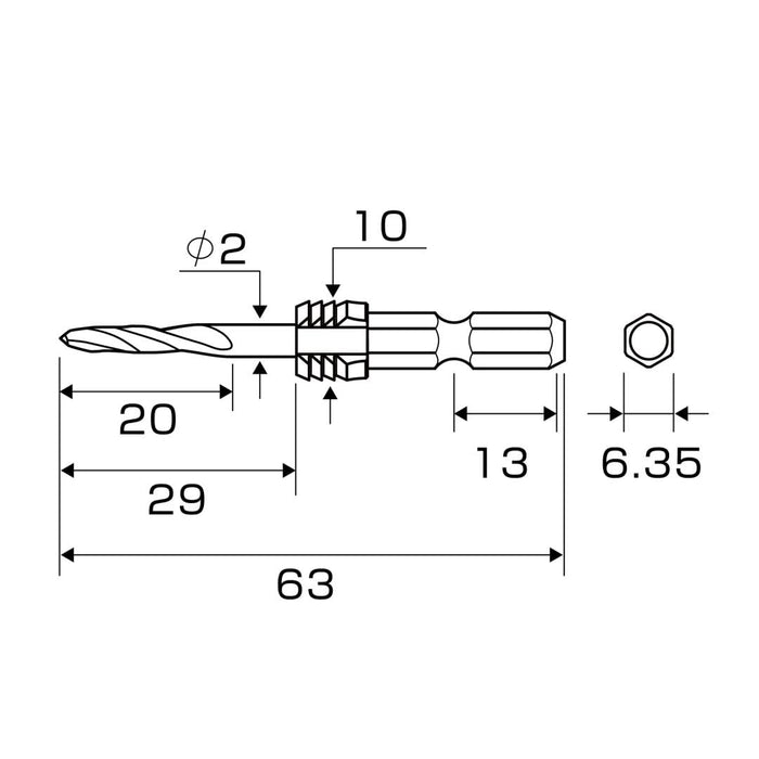 Anex Agks3-3354 鑽頭套裝 Anex 短工具附手柄 3.0/3.5/4.0mm - 3 件裝