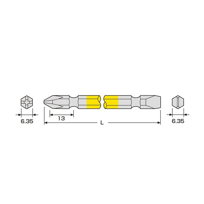 Anex 工具 Combi 双头彩色钻头 +2 -6x300 附件 ACPM-2300 工具套件