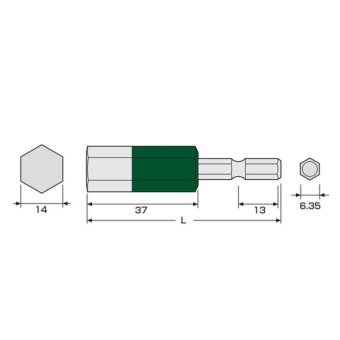 Anex 六角扳手單頭 14mm x 65mm Achx-1465 工具