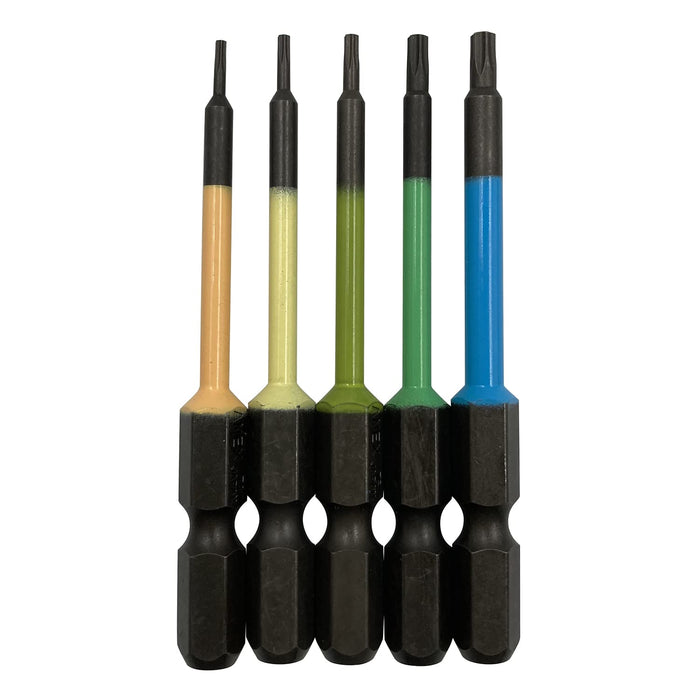 Anex Color Bit Hexlobe Set of 5 with Storage Single Head 65mm Actx5-65L2 Tool