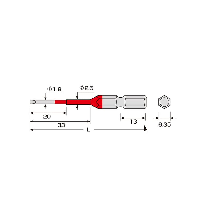 Anex Color Bits Stepped 1.8Mmx65 Acmm-1865 Tool Set of 2