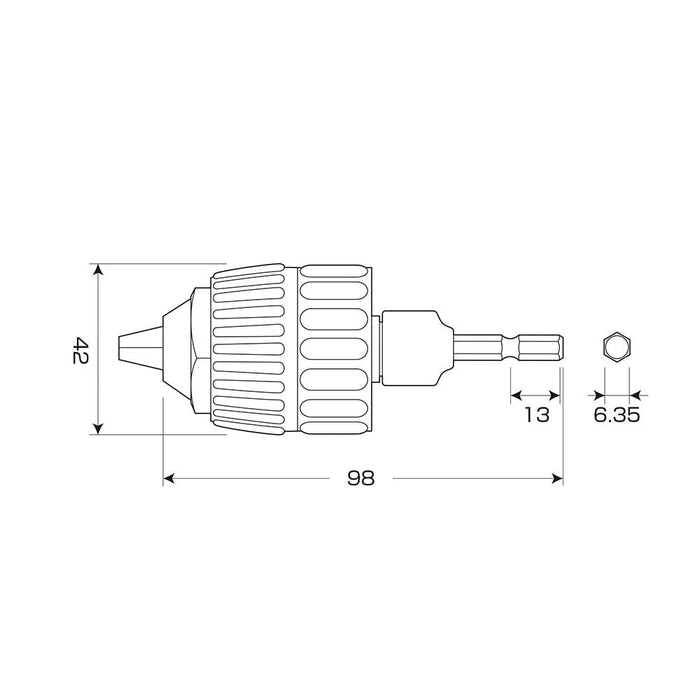 Anex 無鍵鑽夾頭 1-10mm 衝擊相容工具 AKL-170