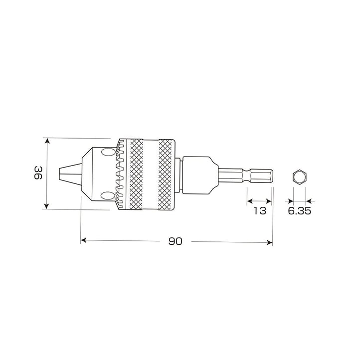 Anex 钻夹头带钥匙 1.5-10mm 工具 - AKL-250 型号