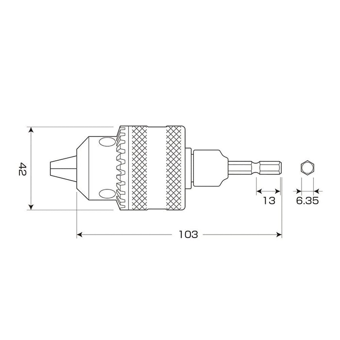 Anex Drill Chuck with Key 1.5-13mm AKL-280