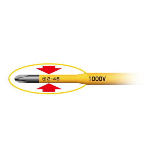 Anex 1000V Slim Tip Driver - Anex - Insulated Tools No.7900-6×100