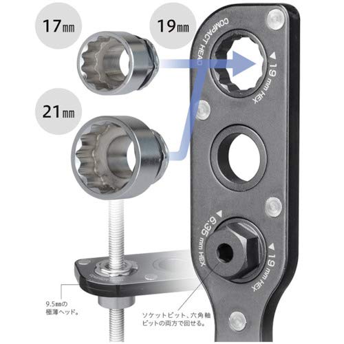 Anex 偏置轉接器 19 公釐套筒套件 - AOA-19S1 工具組 2 件