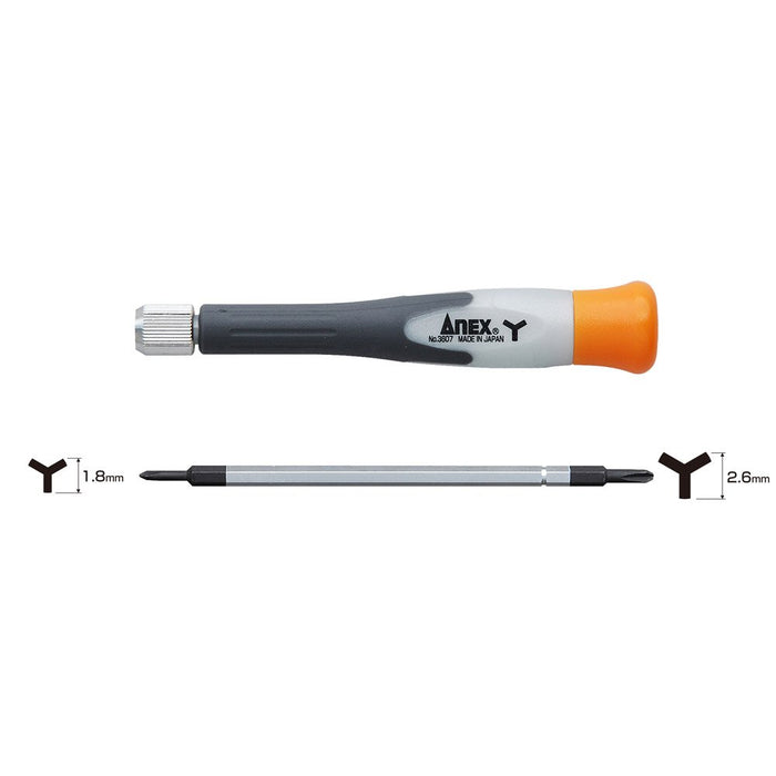 Anex Tool Precision Interchangeable Screwdriver Y-Shaped 1.8x2.6mm - No.3607