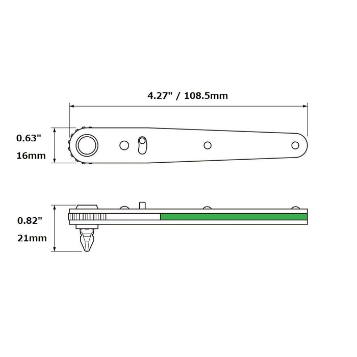 Anex Tool Ratchet Driver Set Offset Straight Bit Pack of 2 by Annex (Anex)