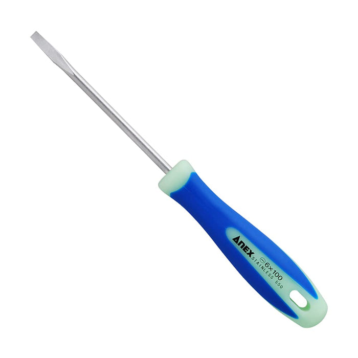 Anex Stainless Steel Screwdriver with Luminous Handle 6x100 No.1505