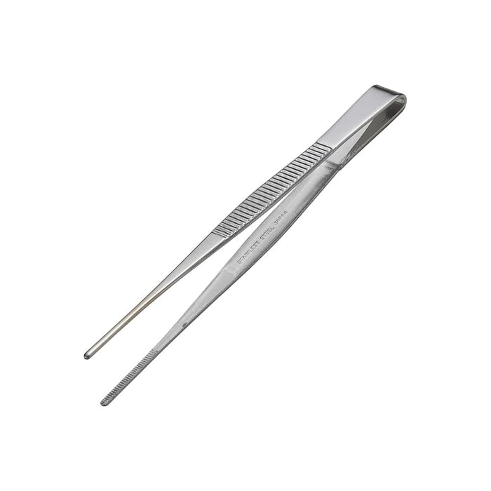 Anex Stool Stainless Steel Straight Tweezers Serrated 125mm Tool No.121