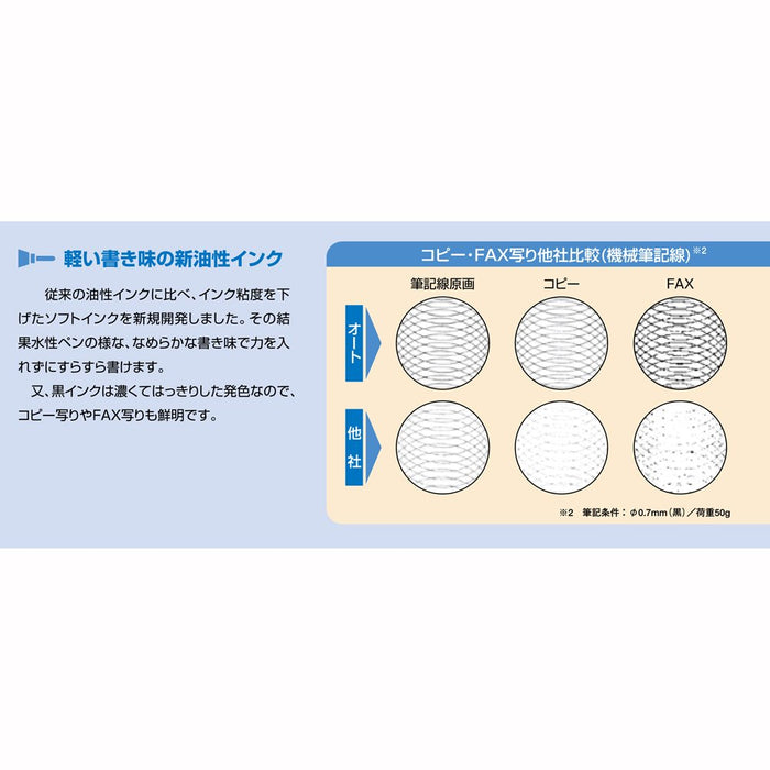 Ohto No.897Np 黑色油性原子筆筆芯 0.7 針 5 件盒裝