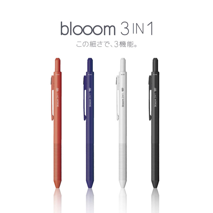 Ohto Bloom 3In1 Multifunctional Pen in Fade Red - Model MF-25B3-RD