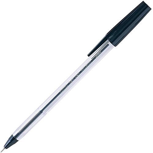 Ohto No.600Np Needle Point Black Ballpoint Pen Oil-Based Ink - Pack of 5