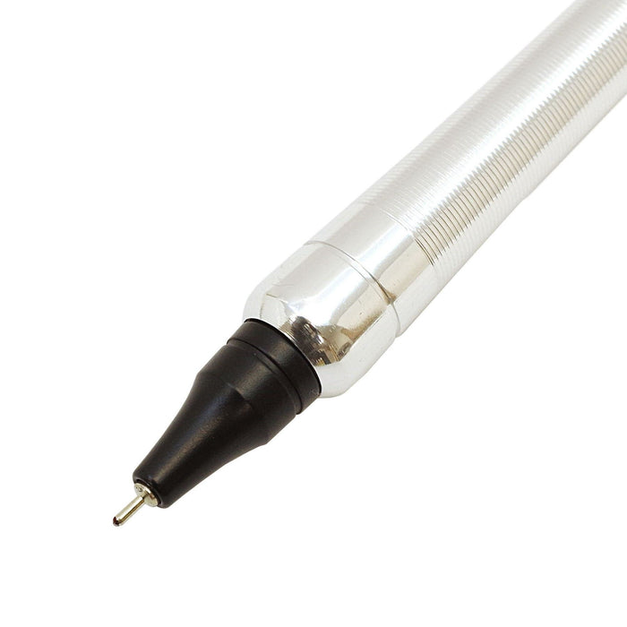 Ohto Silver Vivic Ballpoint Pen Oil-Based Ink Nbp-407V-Sv