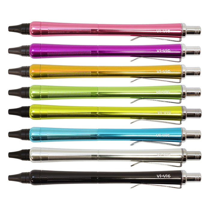 Ohto Silver Vivic Ballpoint Pen Oil-Based Ink Nbp-407V-Sv