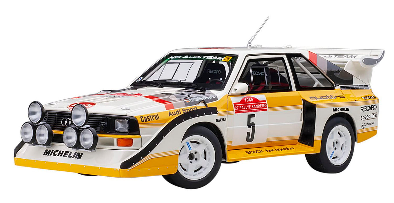 Autoart Audi Sport Quattro S1 WRC 1985 年聖雷莫拉力賽冠軍 1/18 比例模型 88503