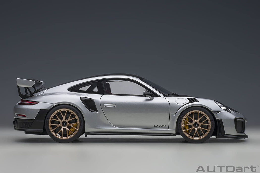 Autoart 1/18 保时捷 911 Gt2 Rs Weissach Pkg 78174 银色/碳色