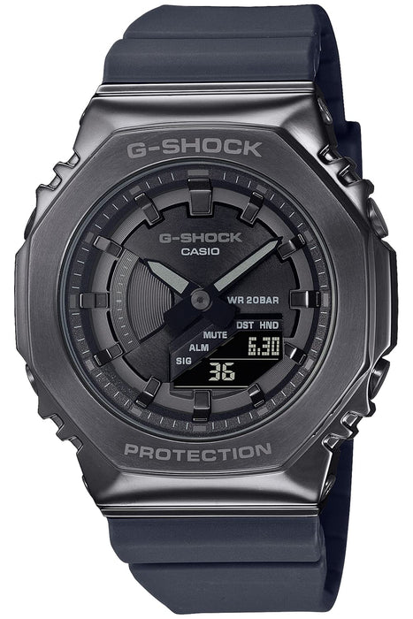 卡西歐G-Shock中型女士手錶GM-S2100B-8Ajf正品國貨灰色金屬蓋