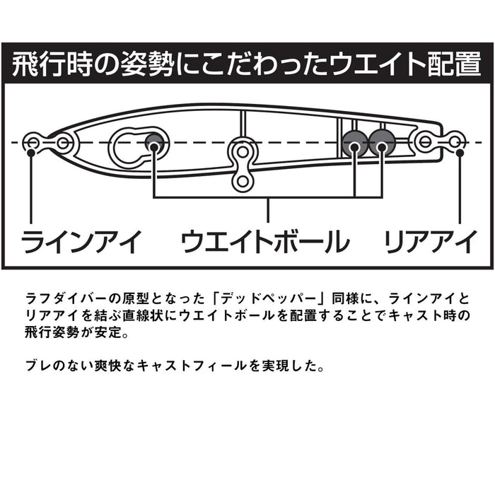 Daiwa Chinning 路亞銀狼粗糙潛水員 90F 骨型