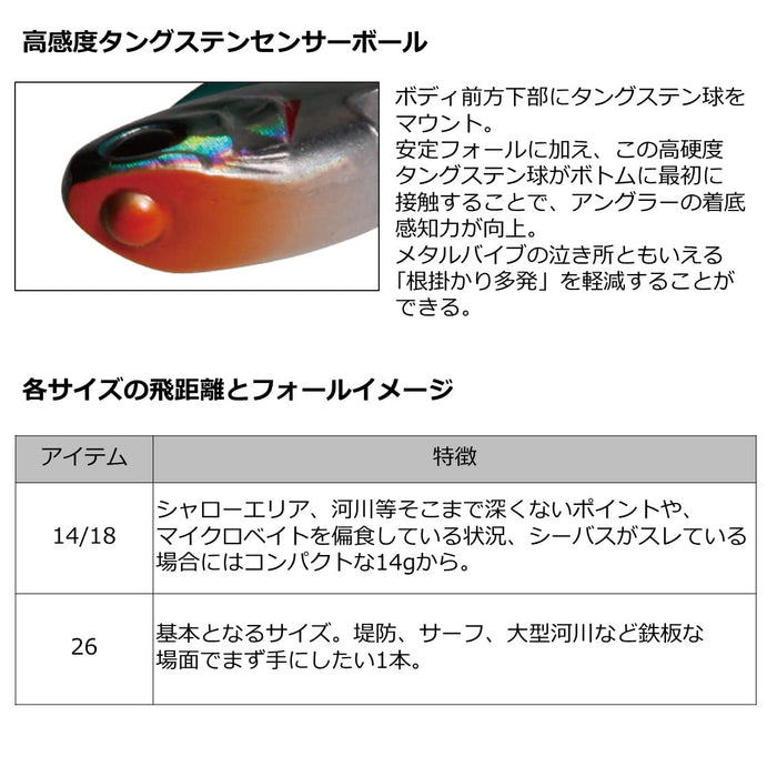 大和鐵板振動真鋼 18 克圖背魚餌