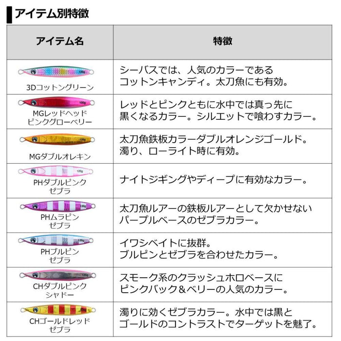 Daiwa Kyoga Ziglia Fall 100G 双粉红斑马鱼饵，钓鱼效果最佳