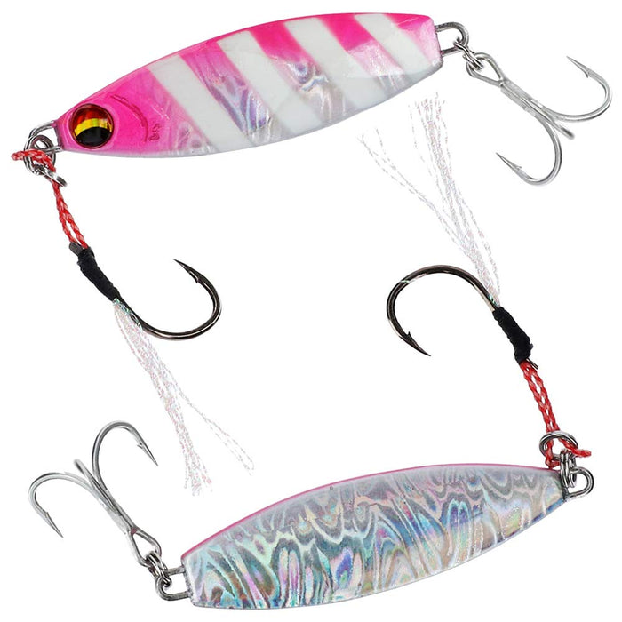 Daiwa Flat Junkie Hirametal R 30G Pink Zebra Glow Lure