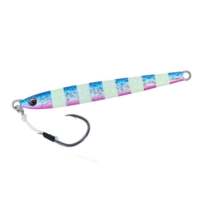 Daiwa Shore Spartan Darting Jig Lure 105G Blue Pink Zebra