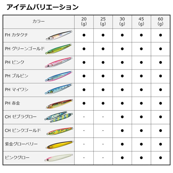 Daiwa 20G 金属夹具 TG 诱饵 Ph 绿金鱼饵