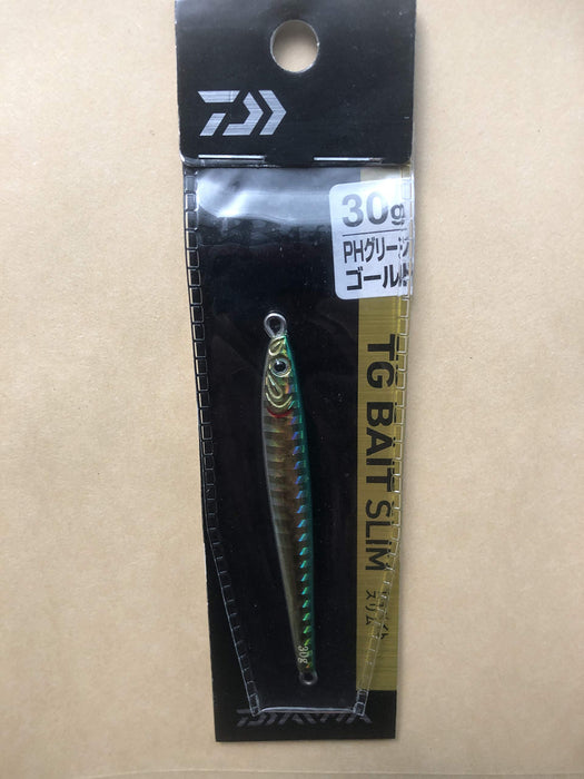 Daiwa Metal Jig Tg Bait Slim 30G 綠色誘餌，提高釣魚成功率