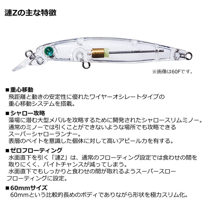 Daiwa Moonflower Sazanami Z 60F 鱼饵半图表 Daiwa