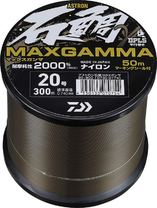 Daiwa Astron Ishidai Max Gamma 300 米尼龙钓鱼线 20 磅 黑色海洋