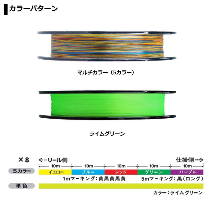 Daiwa Pe Line Uvf Pe Durasensor X8 1.0 300M 石灰綠編織線