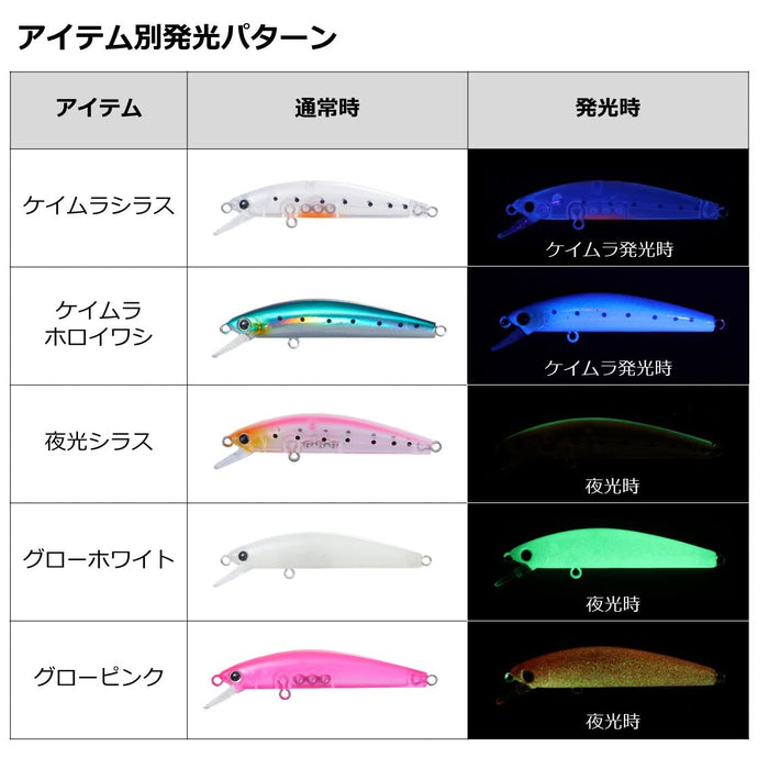 Daiwa Rockfish Hunter 50S 誘餌發光白色 - 適合竹莢魚