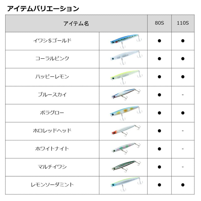 Daiwa Morethan Slim 80S 鱸魚誘餌全息紅頭沉沒鉛筆