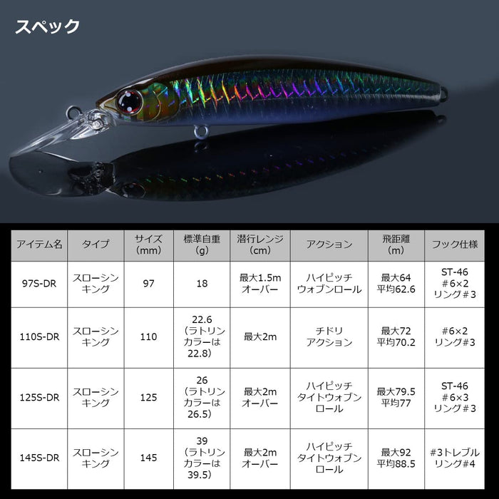 Daiwa 海鲈鱼诱饵套装 上部 97Sdr Shirasu 高性能渔具