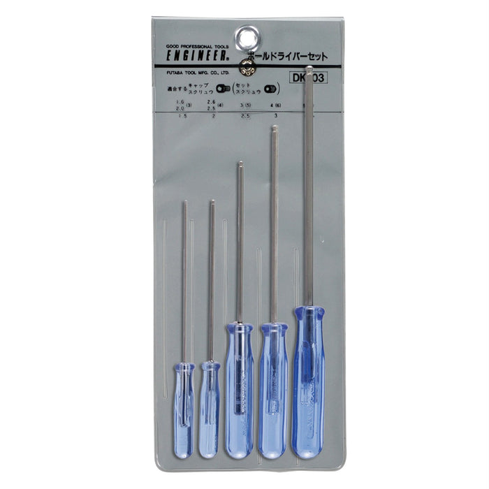 Engineer 5-Piece Ball Driver Set Dk-03 Precision Tool Kit