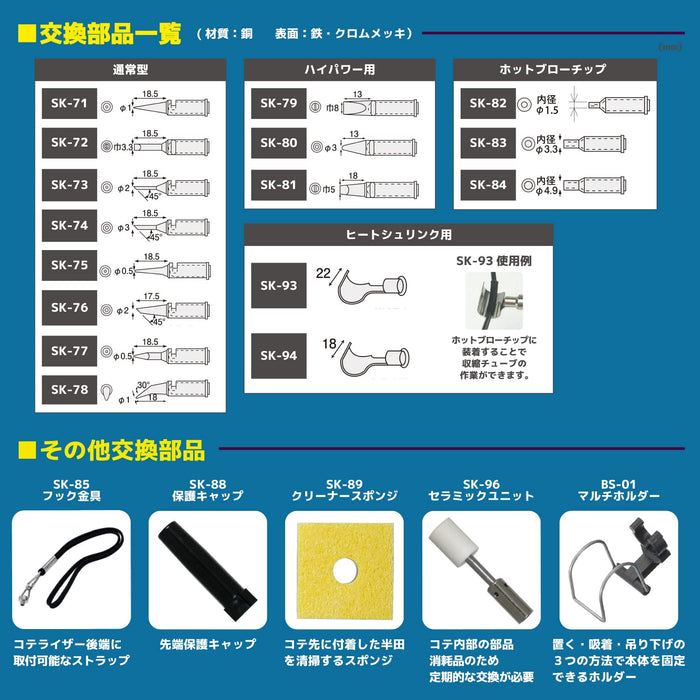 Engineer Brand Kotelyzer Ska-70 緊湊型氣體烙鐵工具