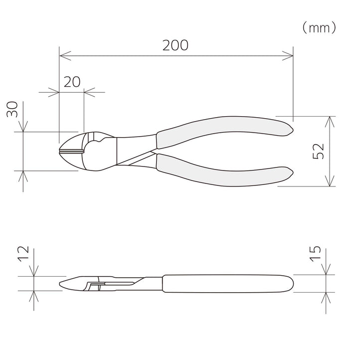 工程師 200 毫米雙刃鐵臂電工圓鉗 NK-48