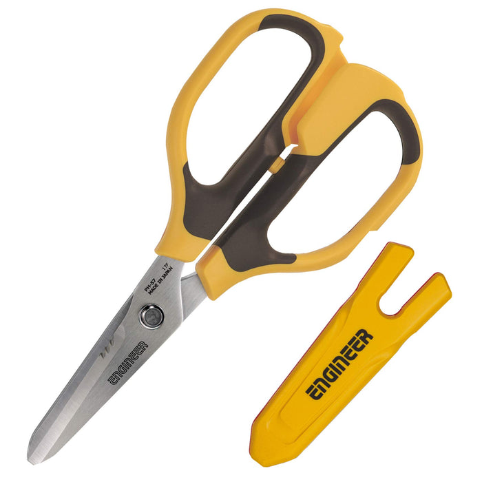 Engineer Yellow Iron Scissors with 58mm Blade Length and Cap PH-57Y Model