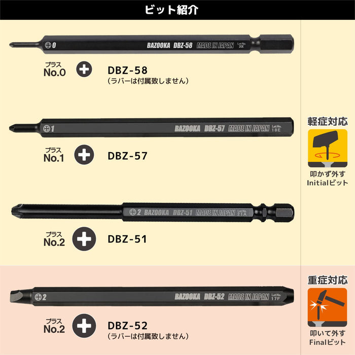 Engineer Nejisaurus Bazooka Set 4-Piece Professional Tool Kit DBZ-22