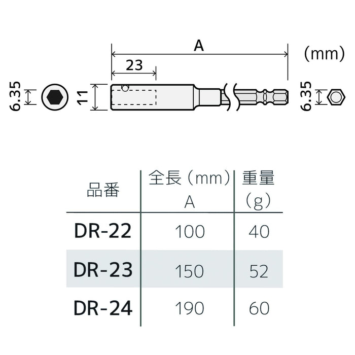 Engineer DR-24 190mm 专业穿透延长工具