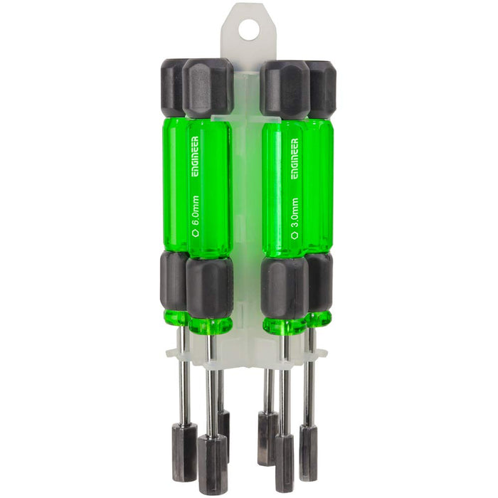 Engineer Precision 3-6mm Nut Driver Set - Green DK-14 Model