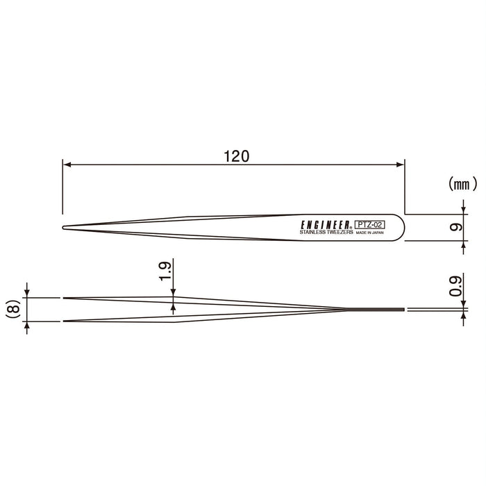 Engineer Brand PTZ-02 精密鑷子 - 高品質精細工程工具