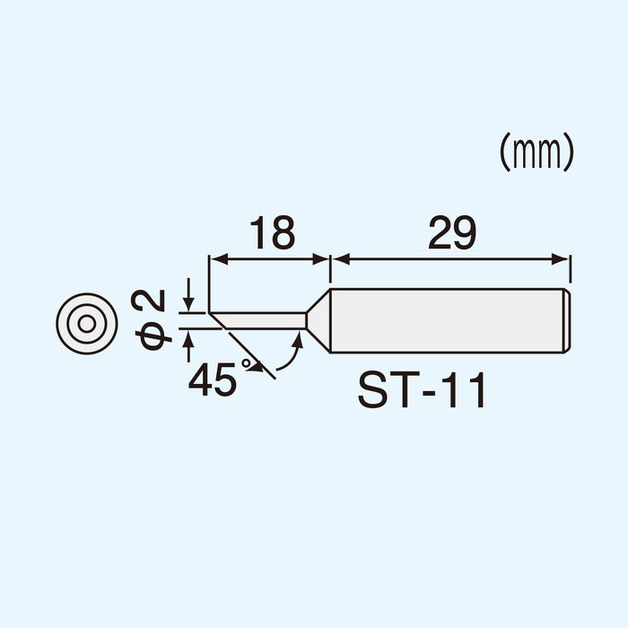 Engineer ST-11 Soldering Iron Tip for SK-30 Series 2x18mm Diameter