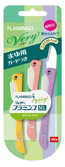 羽毛安全刮鬍刀 3 件 - Flamingo Ml 莓果版