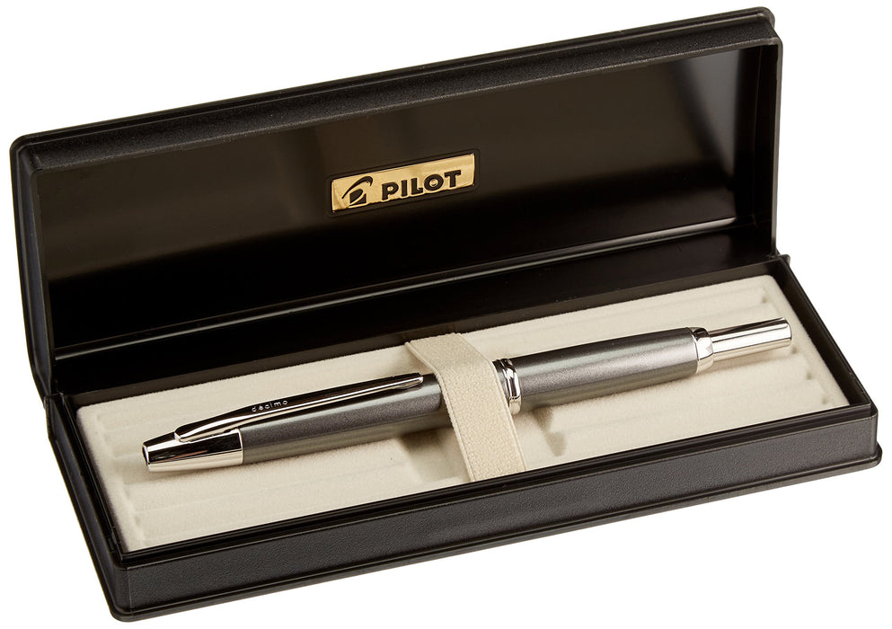 Pilot Decimo Medium Point Capless Fountain Pen in Dark Gray Mica