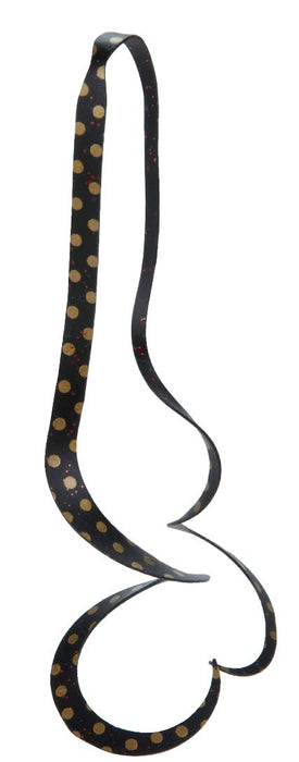 Gamakatsu Sakuragen Silicone Necktie Thick Cut Multi-Curly Solid Black Gold Spot