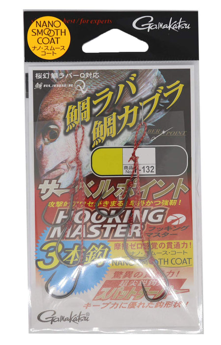 Gamakatsu 螺紋 Sabre Point Hooking Master 3 件裝 - 尺寸 M F132 掛鉤